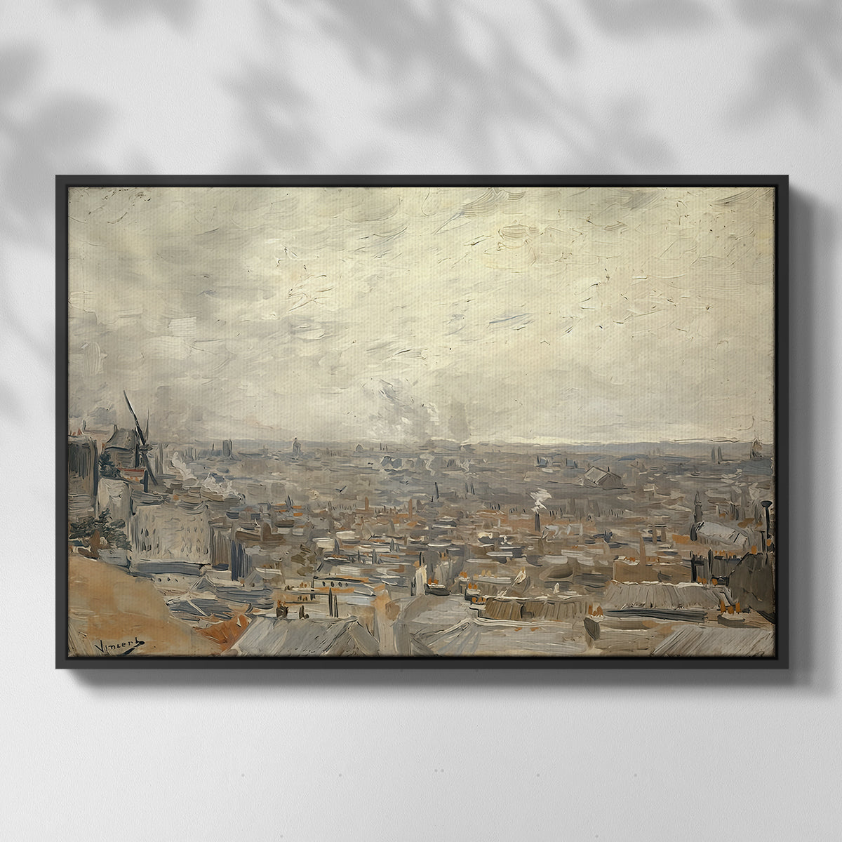 View from Montmartre, 1886 - Floater Framed Canvas Print