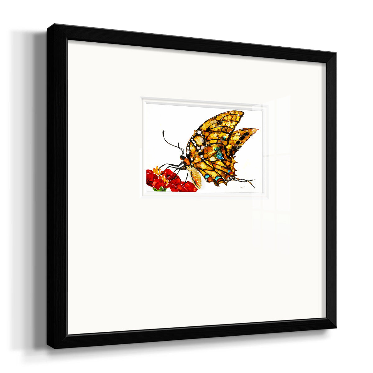 Wings II- Premium Framed Print Double Matboard