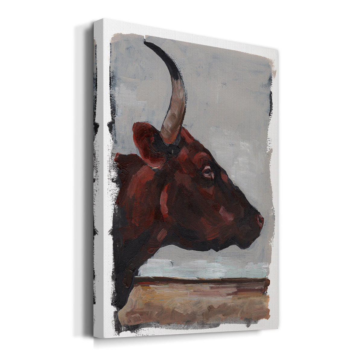 Cattle View II Premium Gallery Wrapped Canvas - Ready to Hang