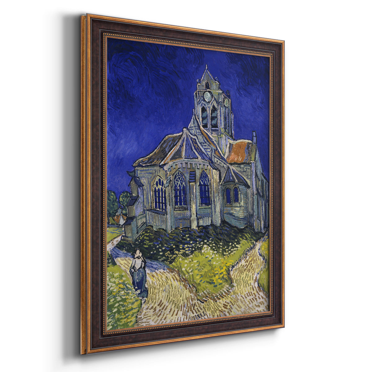 The Church at Auvers - Ornate Framed Canvas Print