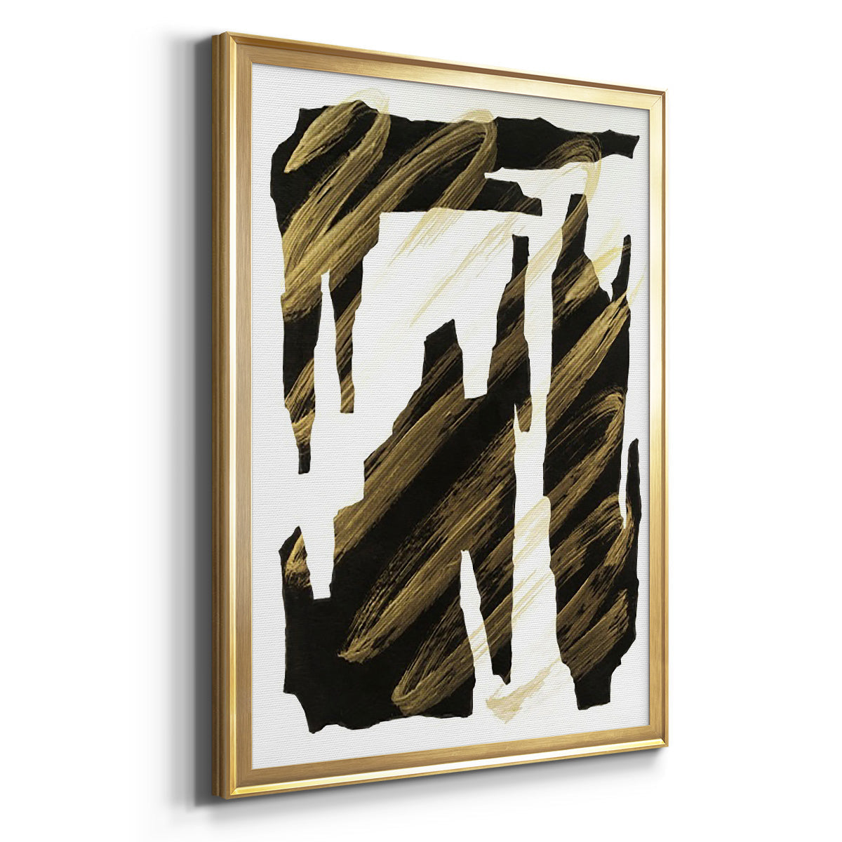 Onyx Obelisks IV - Modern Framed Canvas Print