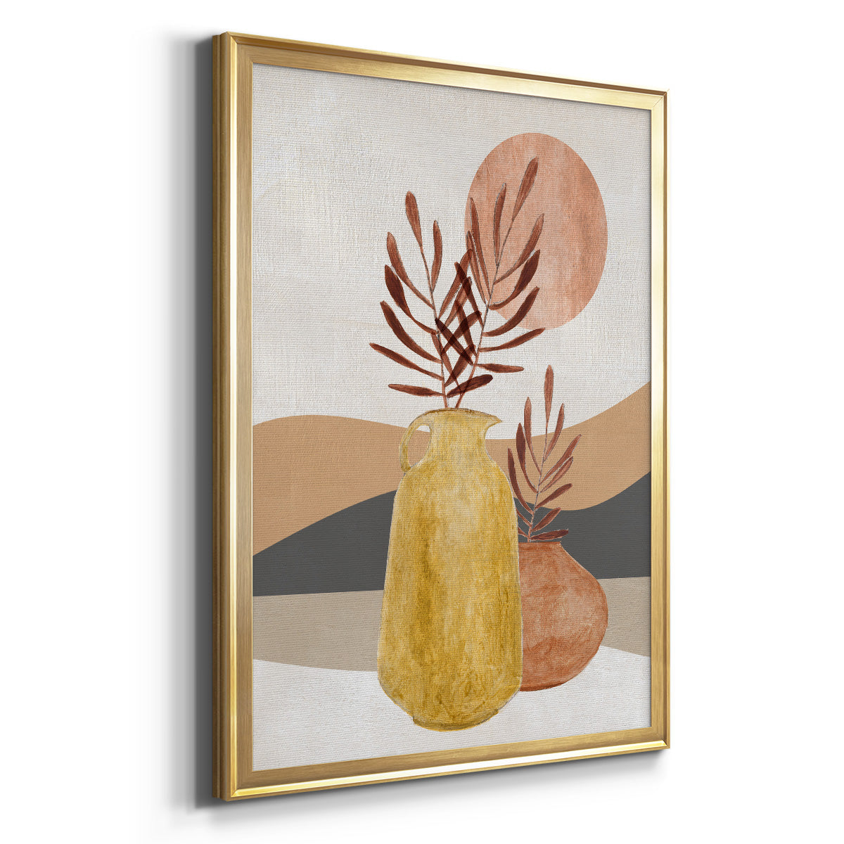 Adobe Moon I - Modern Framed Canvas Print