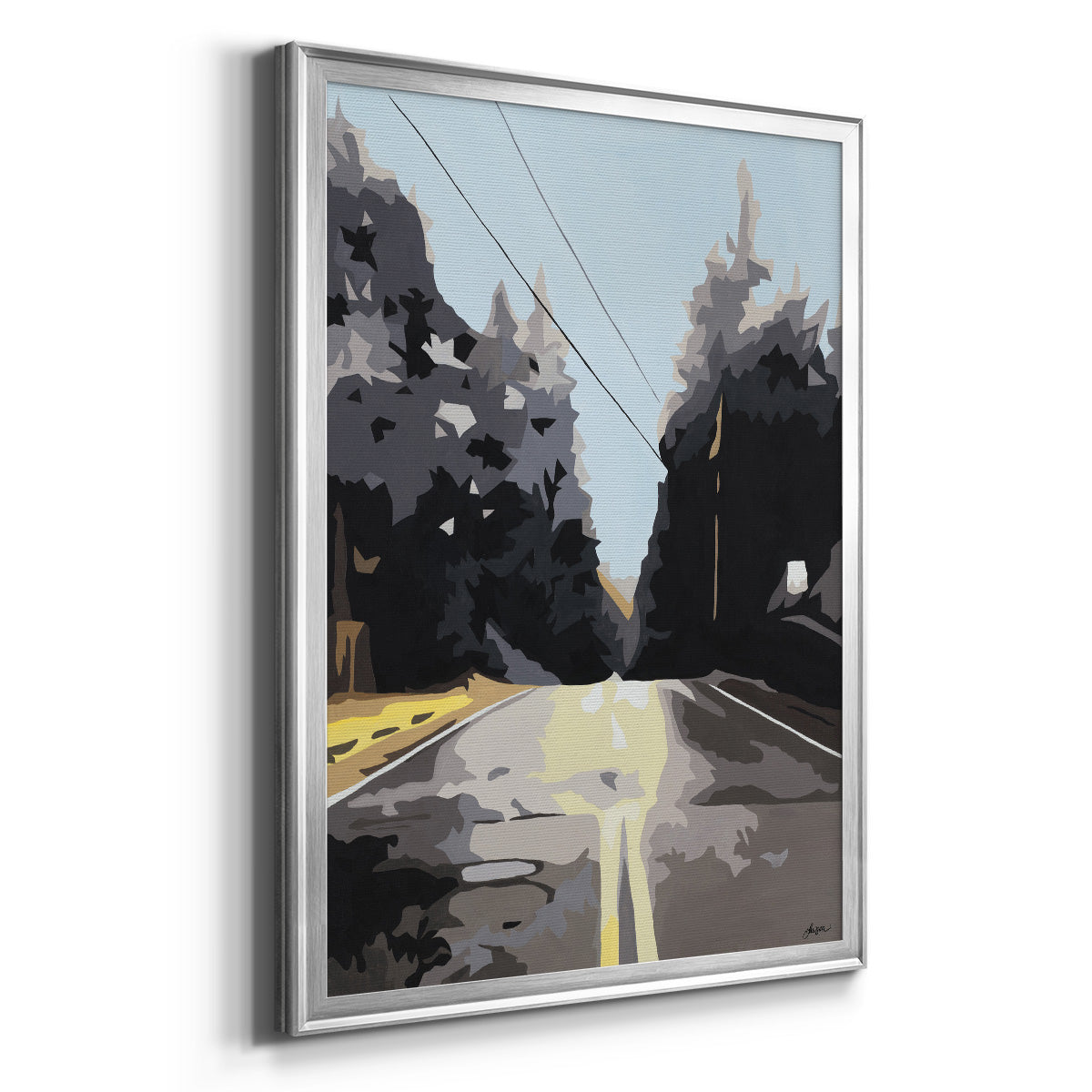 The Road Less Traveled - Modern Framed Canvas Print