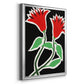 Pop Flowers VI - Modern Framed Canvas Print