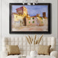 Impressionist Italian village scene by John Singer Sargent in an ornate black frame with gilded inner detail displayed in a neutral-toned interior setting.