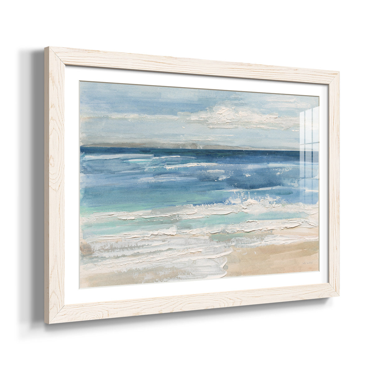 Ocean Waves I - Barnwood Framed Art Print