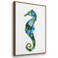 Seahorse Framed Premium Gallery Wrapped Canvas - Ready to Hang