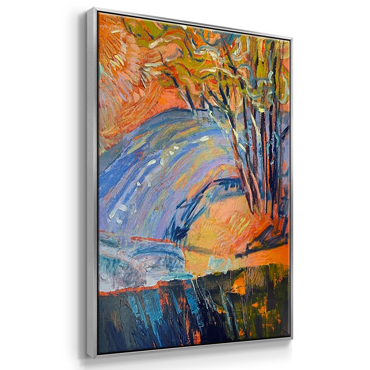 Cadmium Winter Solstice I - Framed Premium Gallery Wrapped Canvas L Frame 3 Piece Set - Ready to Hang