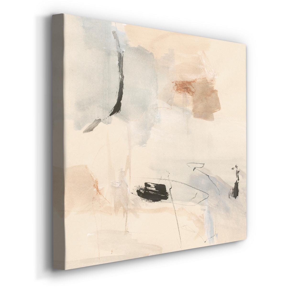 Oat and Slate I -Premium Gallery Wrapped Canvas - Ready to Hang