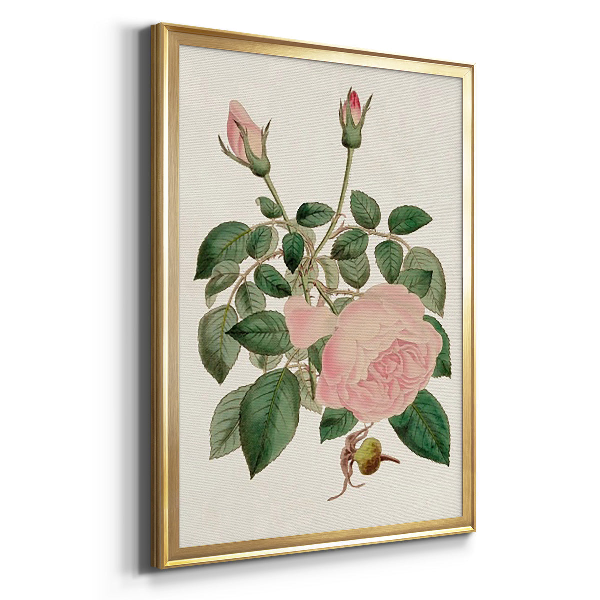 Pink Floral Mix II - Modern Framed Canvas Print