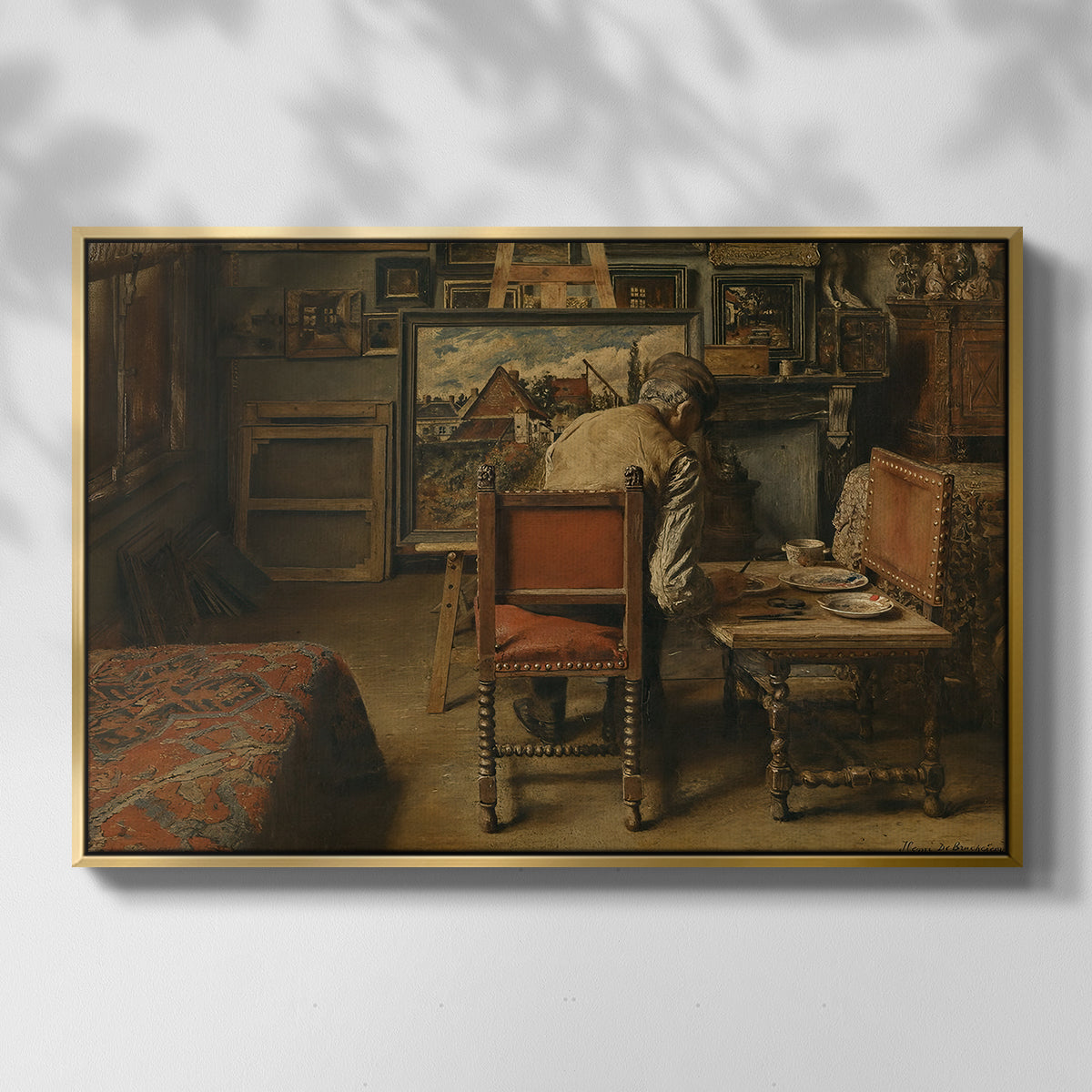 The Retoucher (The Restorer), 1876 - Floater Framed Canvas Print