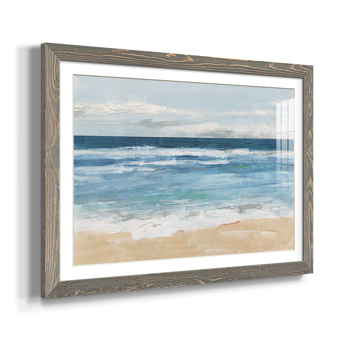 Ocean Waves II - Barnwood Framed Art Print