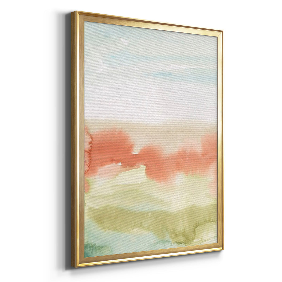 Blushing Sunrise I - Modern Framed Canvas Print