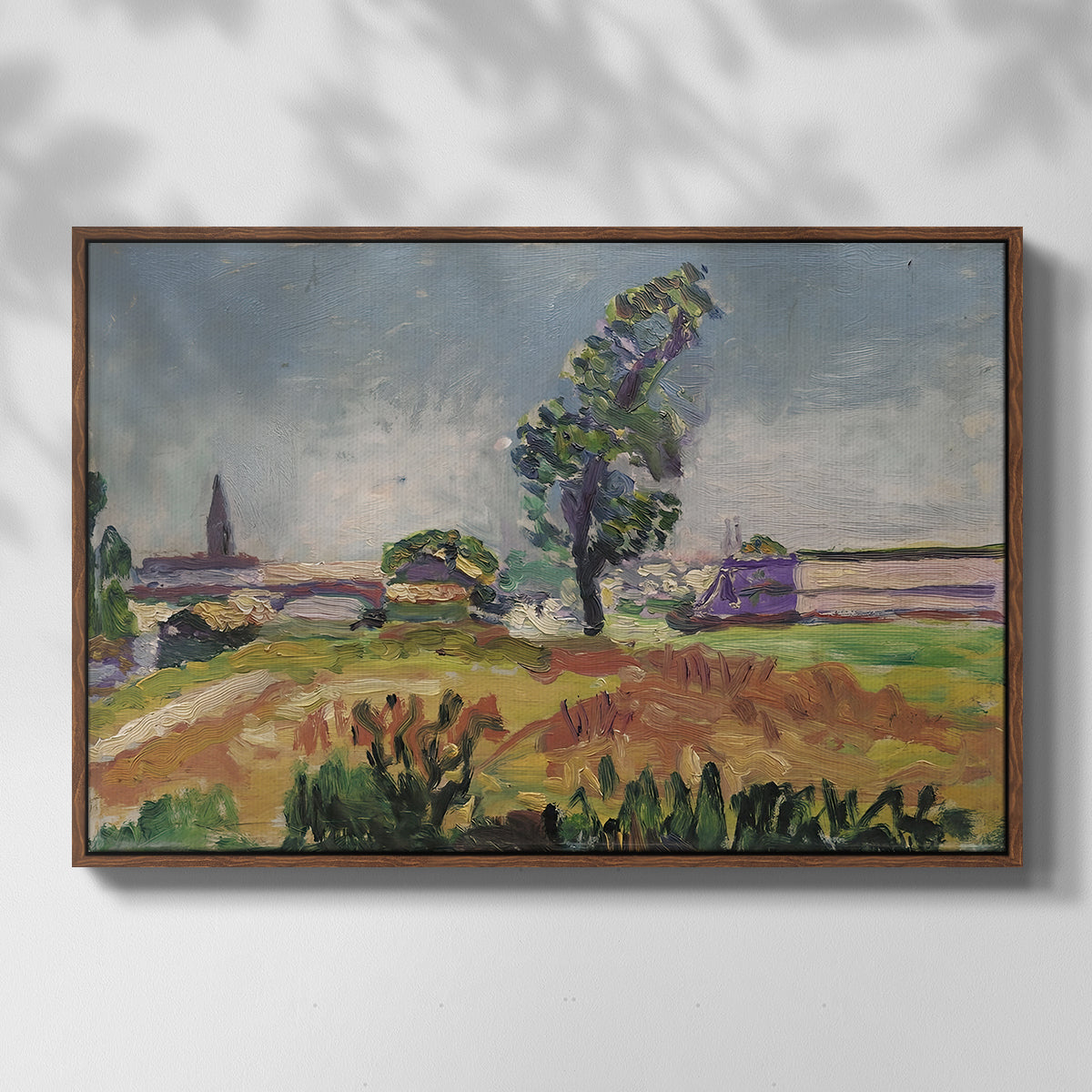 Landscape Around Toulouse, The Bridge of the Young Ladies, 1898 - Floater Framed Canvas Print