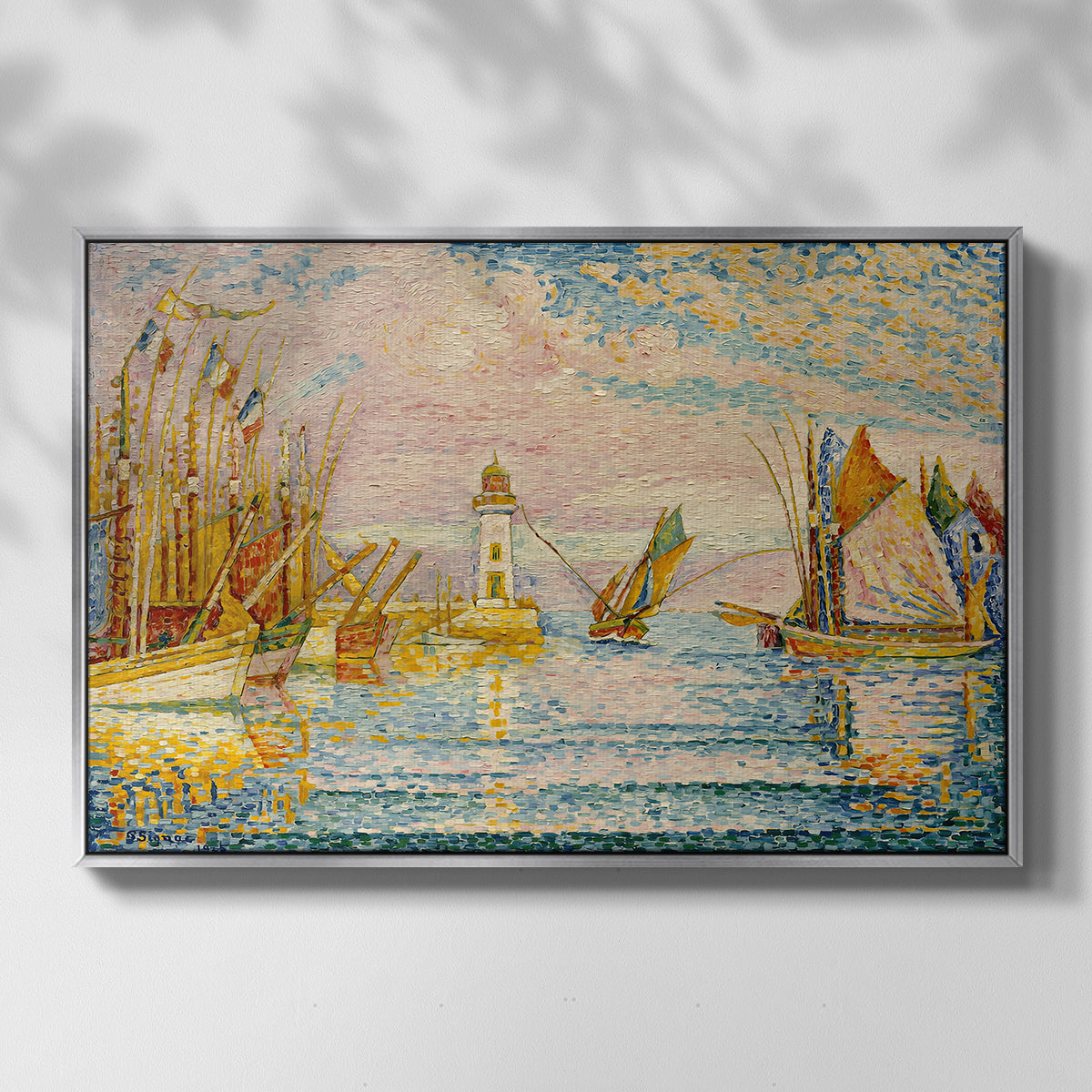 The Lighthouse at Groix, 1925 - Floater Framed Canvas Print