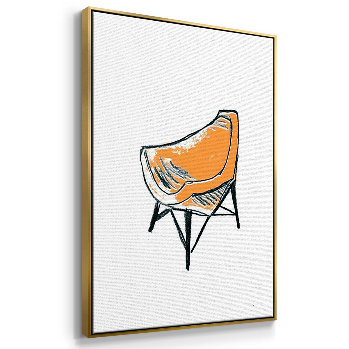 Take a Seat X - Framed Premium Gallery Wrapped Canvas L Frame 3 Piece Set - Ready to Hang