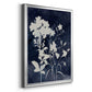 Indigo Botanical II Revisited - Modern Framed Canvas Print