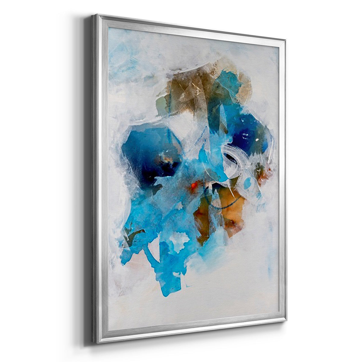 Misty Blue I - Modern Framed Canvas Print