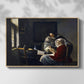 Girl Interrupted at Her Music, c. 1658-1659 - Floater Framed Canvas Print