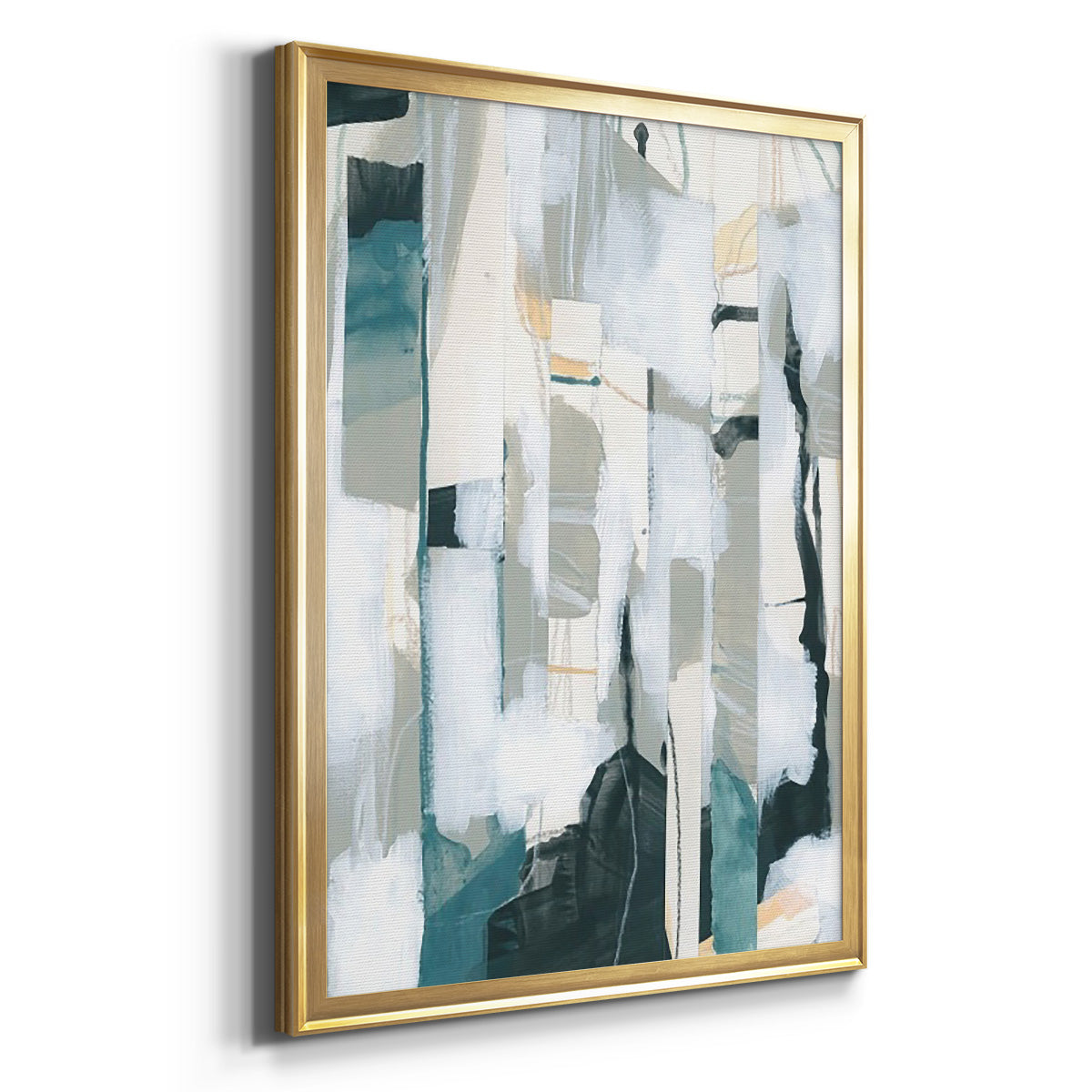 Sea Cavern Strata I - Modern Framed Canvas Print