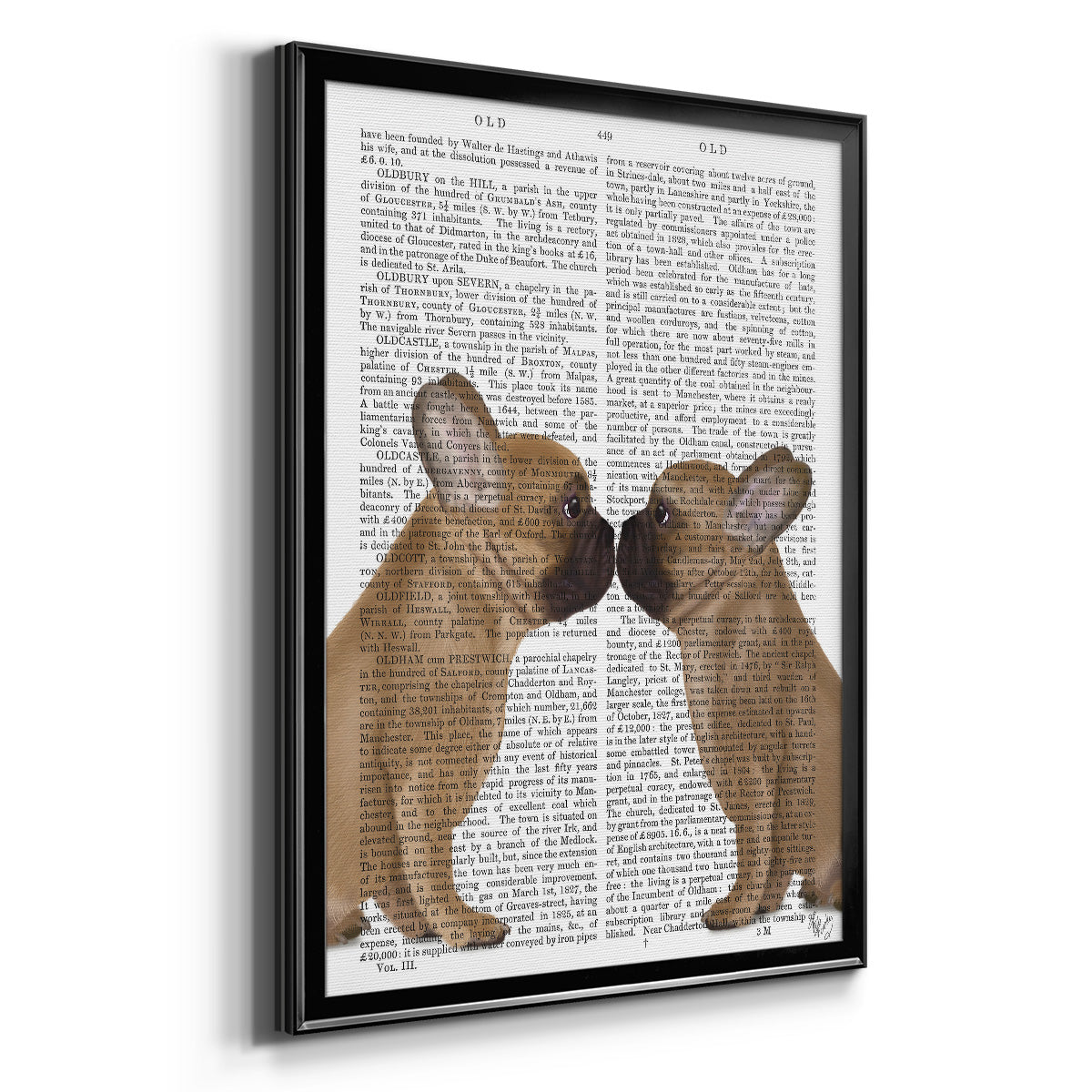 French Kiss Close Up - Modern Framed Canvas Print