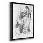 Graphite Abstract I - Modern Framed Canvas Print