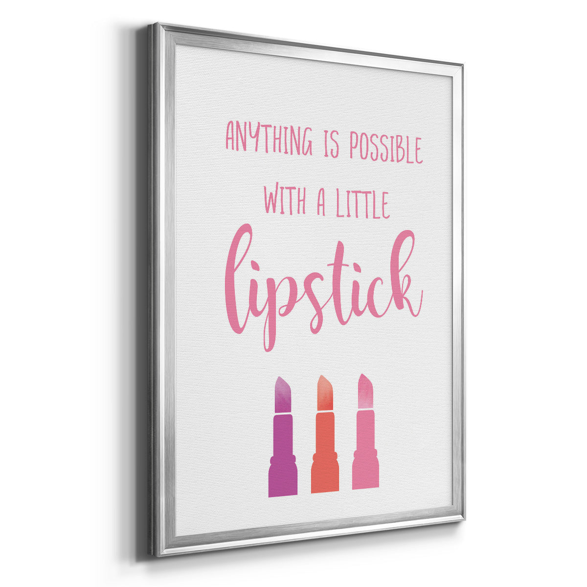 Little Lipstick - Modern Framed Canvas Print