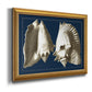 Conch Shells on Navy I Premium Framed Canvas- Ready to Hang