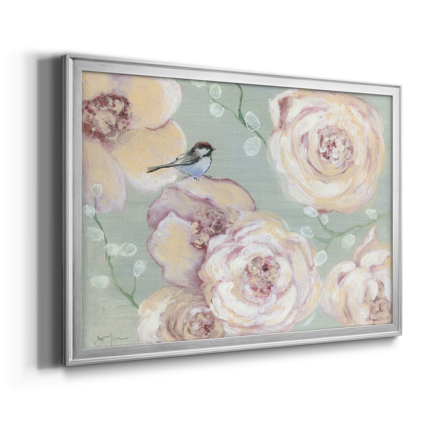 Blush Melody - Modern Framed Canvas Print