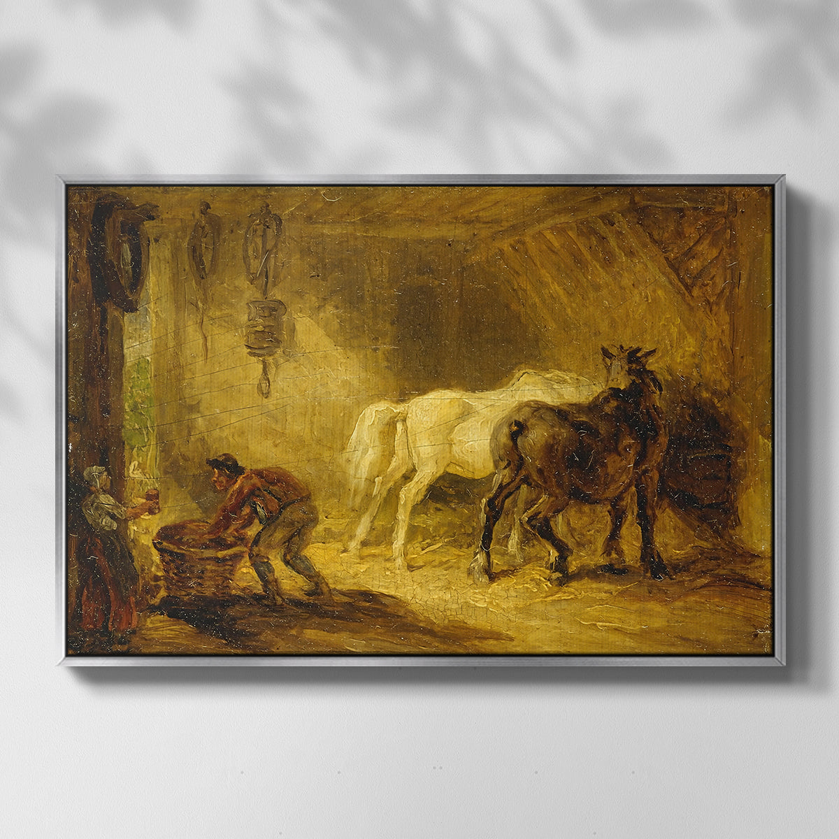 Heath Ewe and Lambs, 1810 - Floater Framed Canvas Print