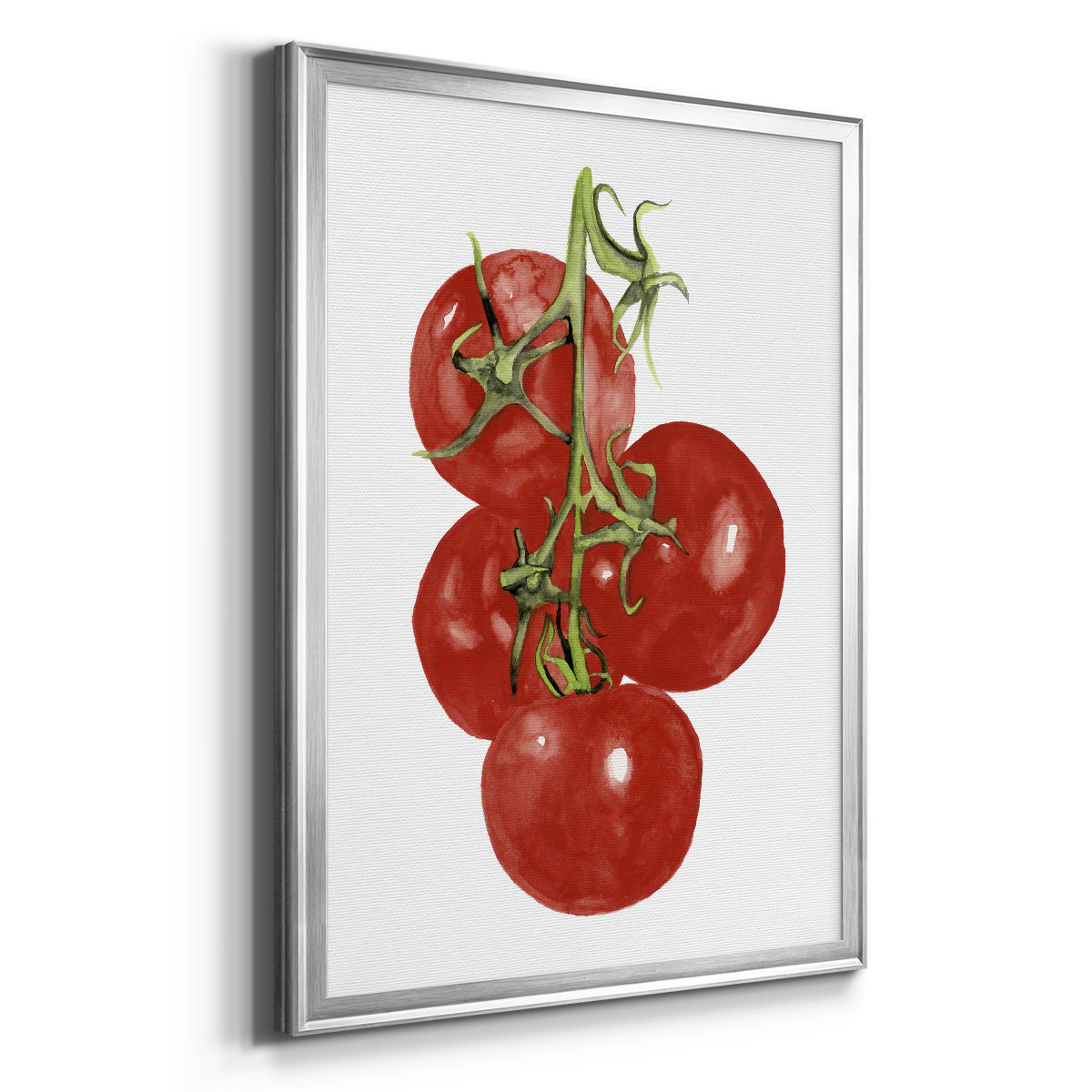 Watercolor Veggie IV - Modern Framed Canvas Print