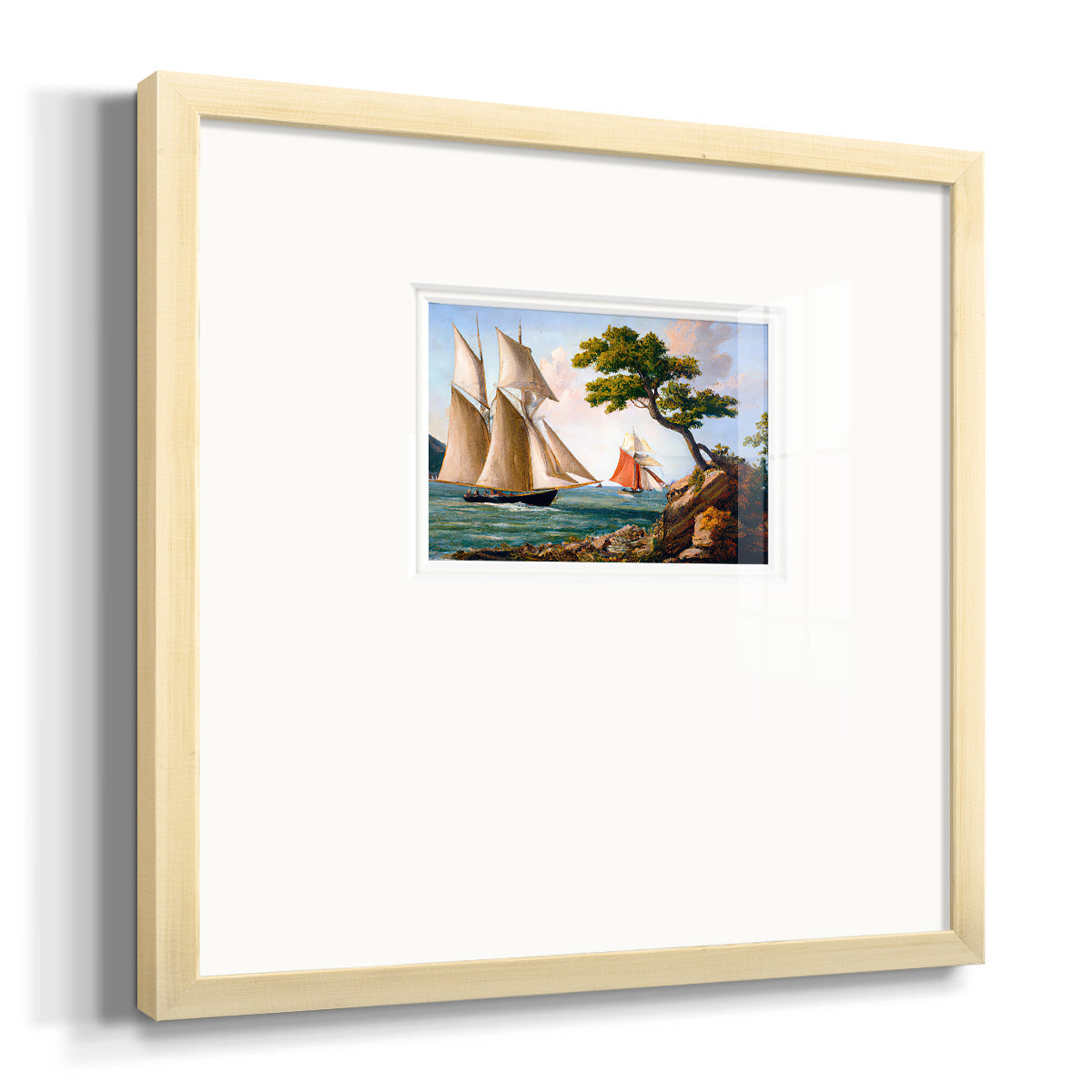 Sailing Premium Framed Print Double Matboard