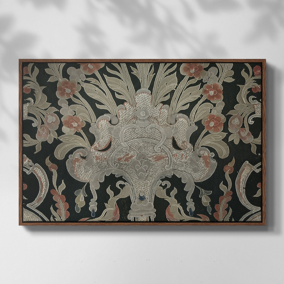 Hanging (Printed Textile), c. 18th Century - Floater Framed Canvas Print