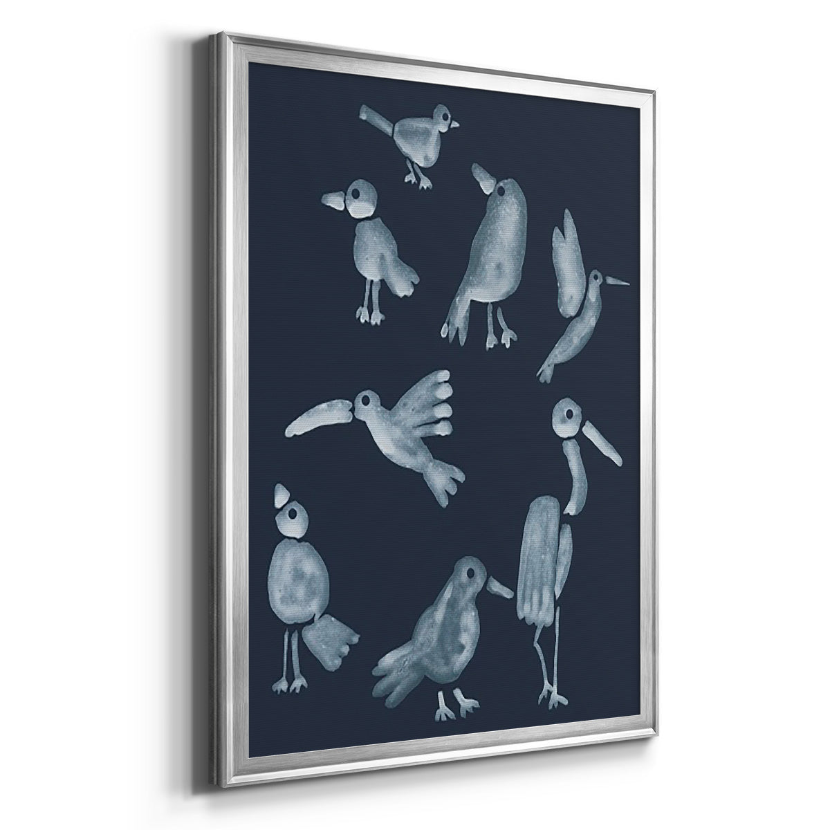 Flock II - Modern Framed Canvas Print