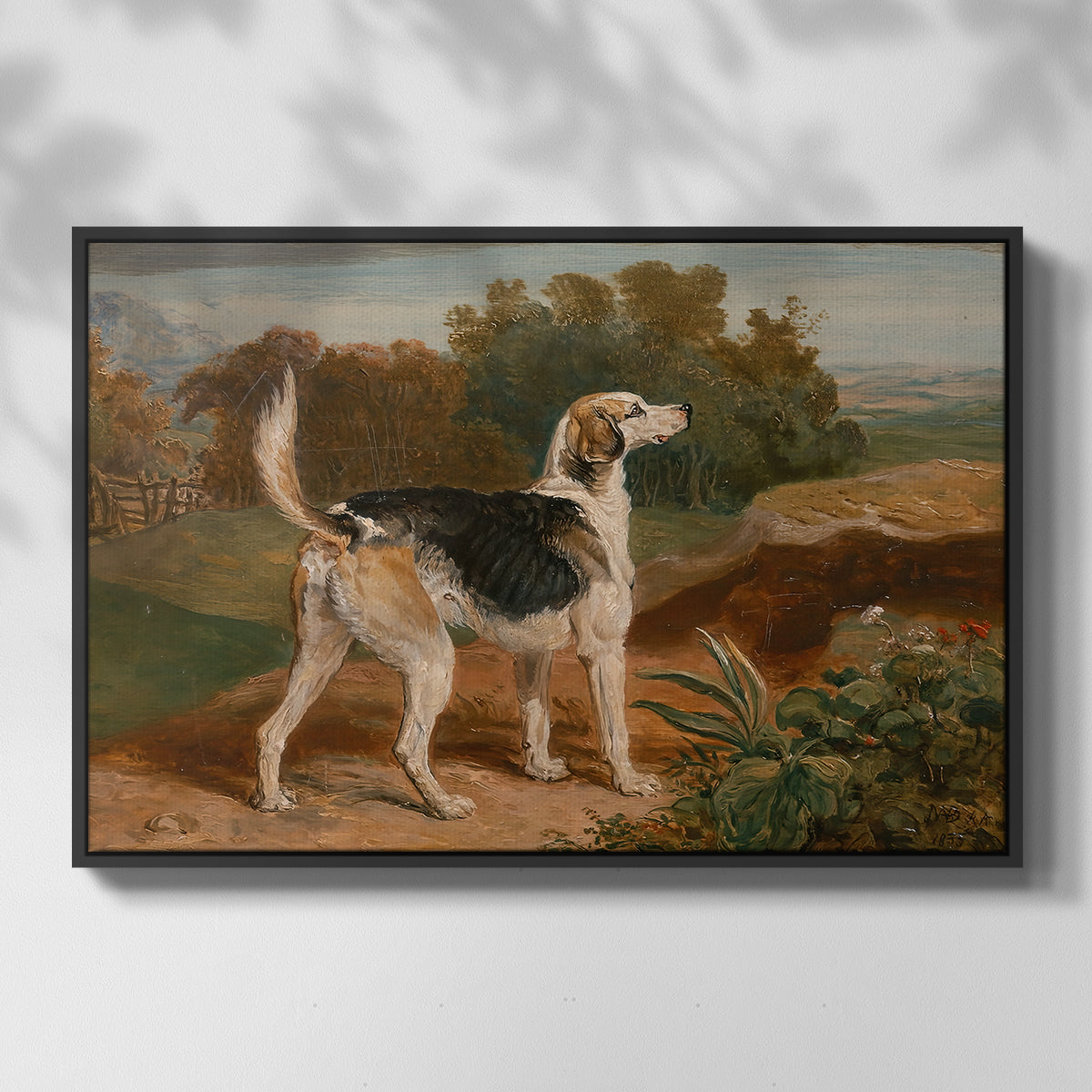 Ravager, One of the Lambton Hounds, 1835 - Floater Framed Canvas Print