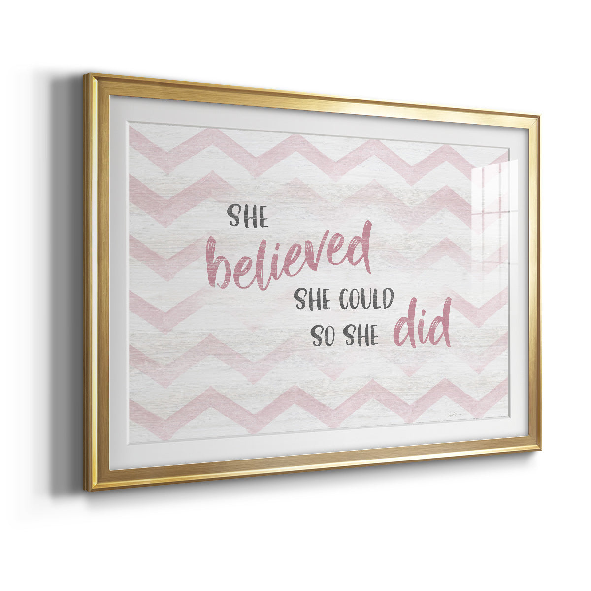 Believed She Could Premium Framed Print - Ready to Hang