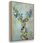 Fantastic Florals Cow - Framed Premium Gallery Wrapped Canvas L Frame 3 Piece Set - Ready to Hang