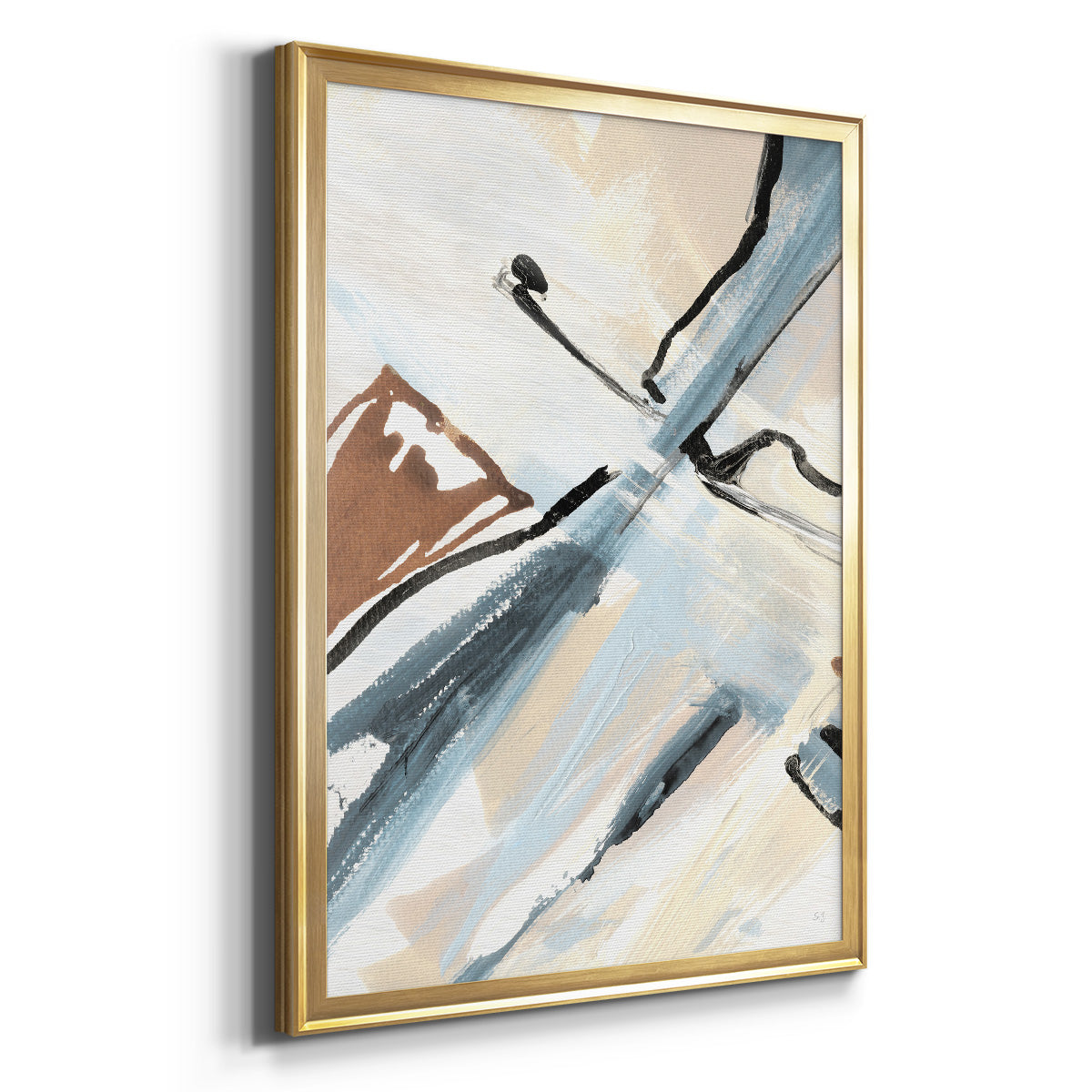 Dancing Wind Revisit I - Modern Framed Canvas Print