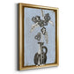 Graphic Flowers in Vase I - Modern Framed Canvas Print
