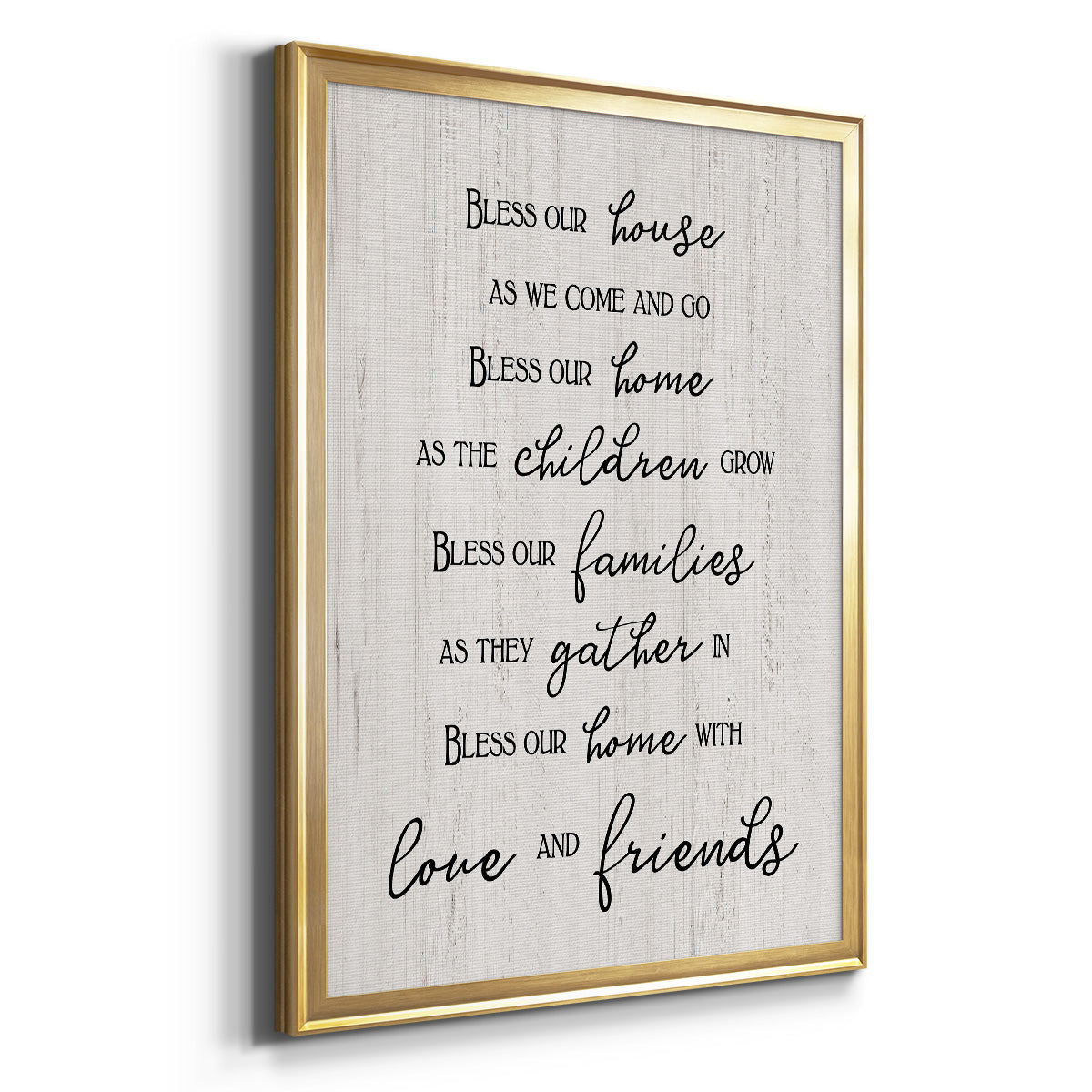 Love and Friends - Modern Framed Canvas Print