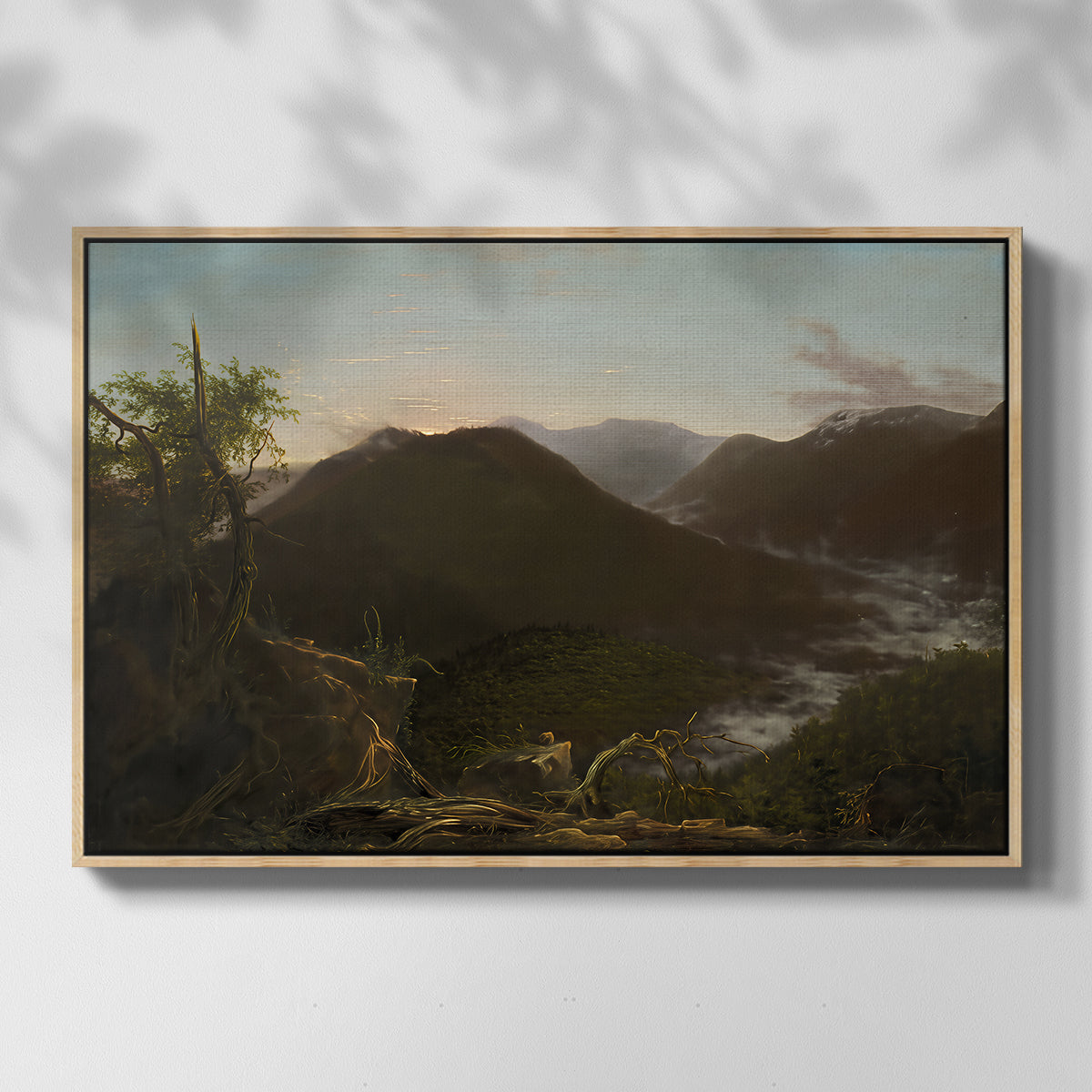 Sunrise in the Catskill Mountains, 1826 - Floater Framed Canvas Print