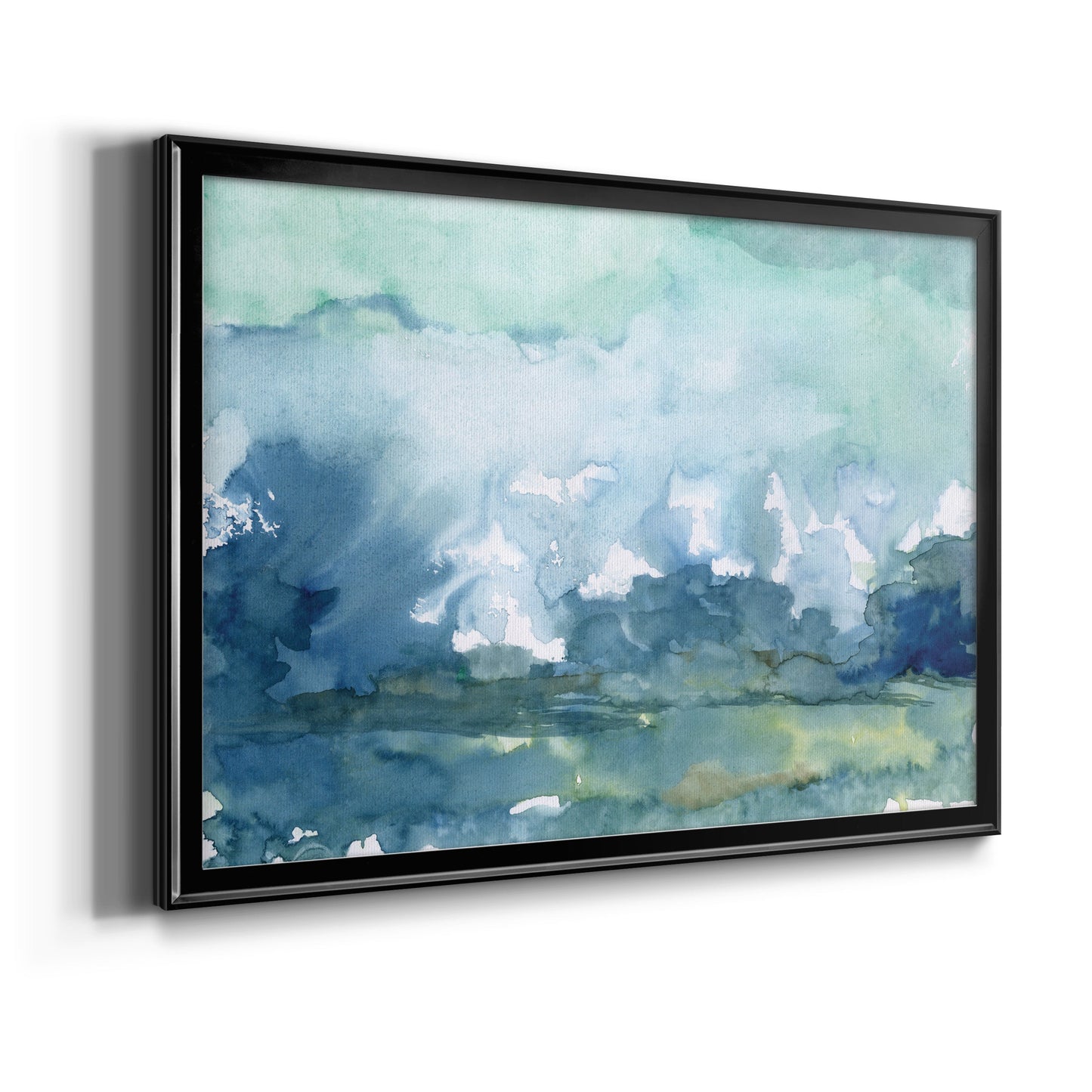 Distant Rain - Modern Framed Canvas Print