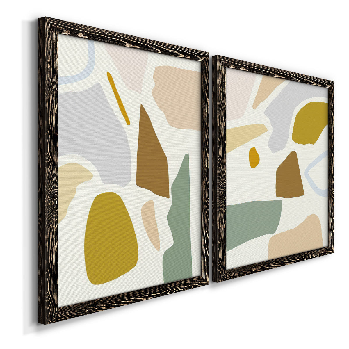 Pastel Splotches I - Premium Framed Canvas 2 Piece Set - Ready to Hang