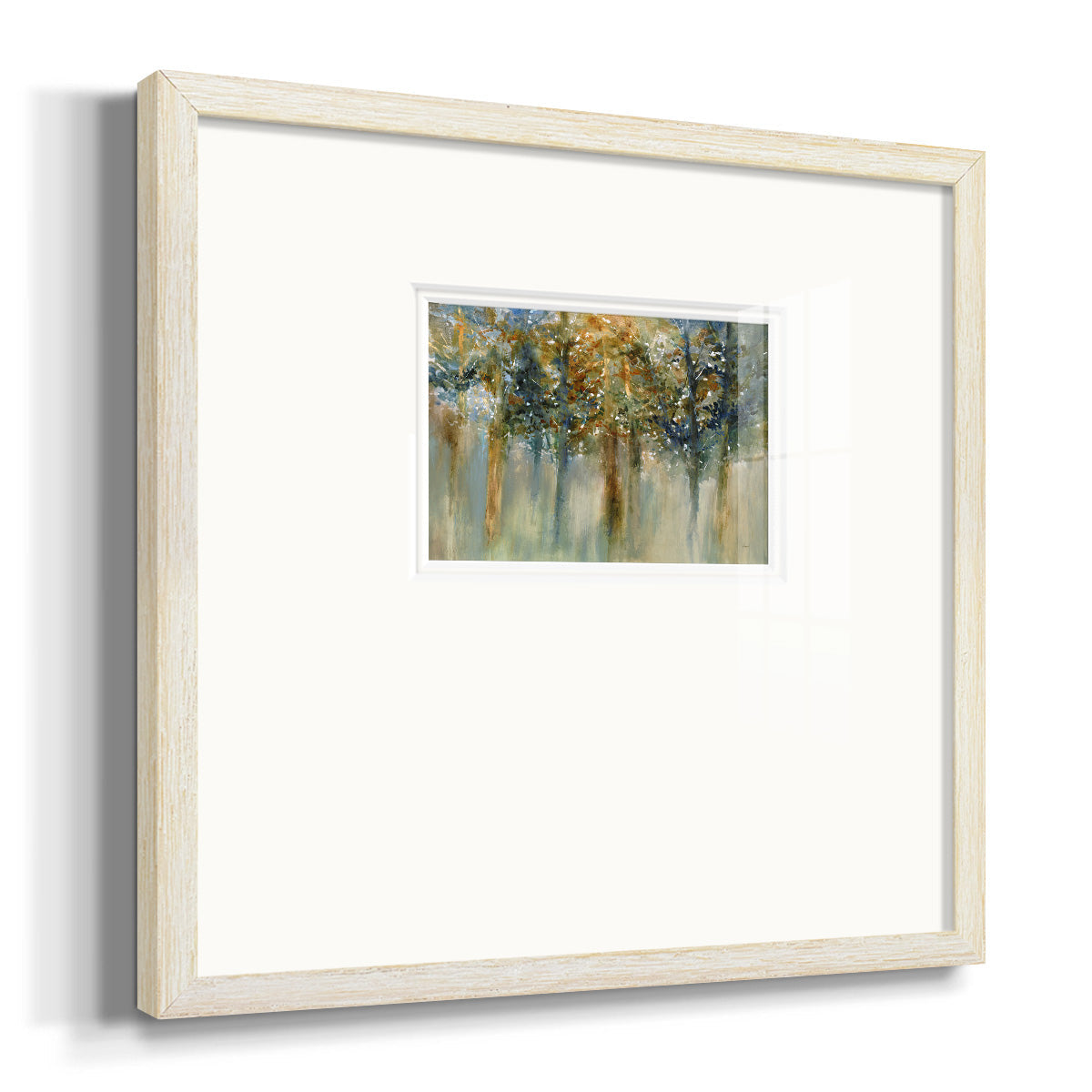 Rustic Leaves II Premium Framed Print Double Matboard