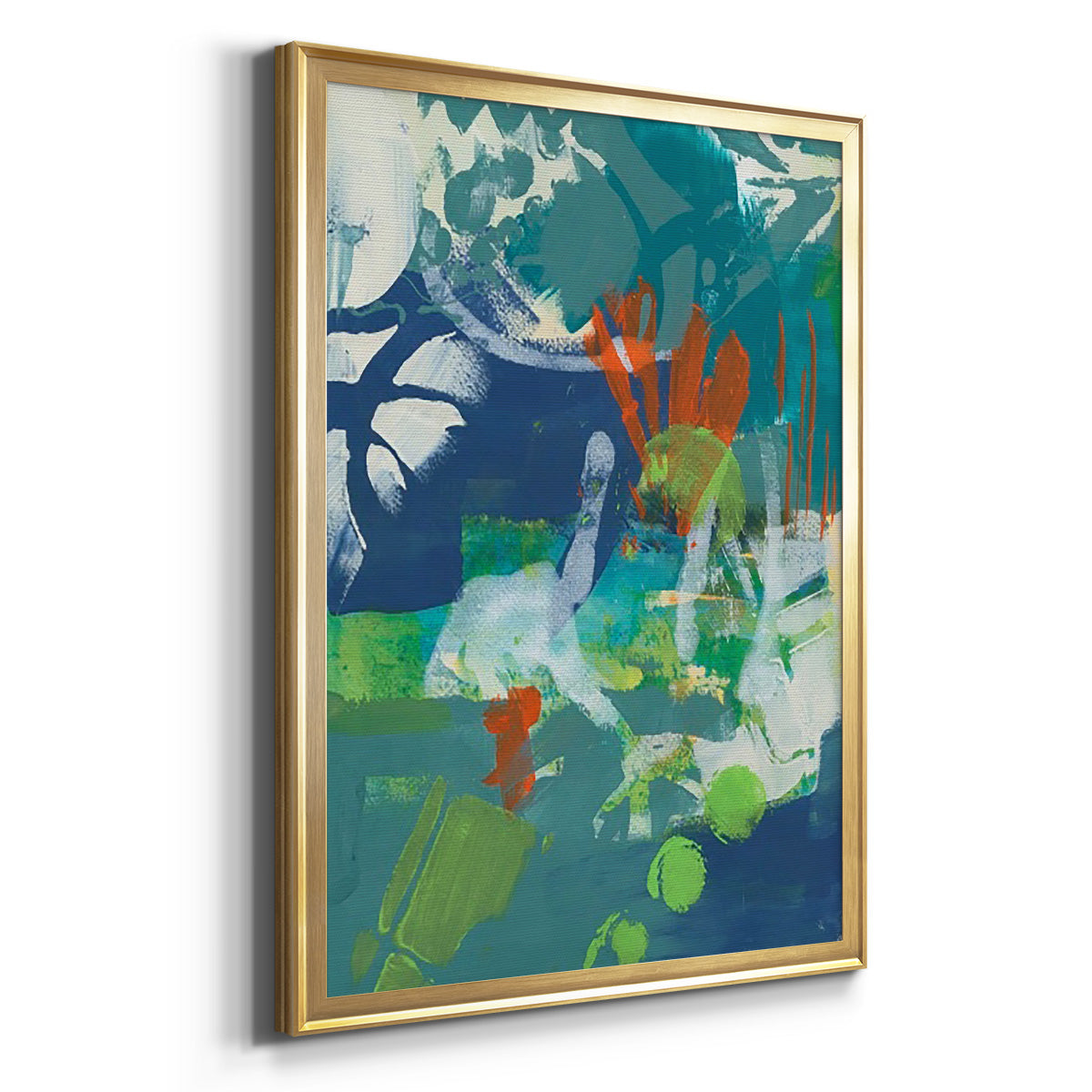 Tropical Graphics I - Modern Framed Canvas Print