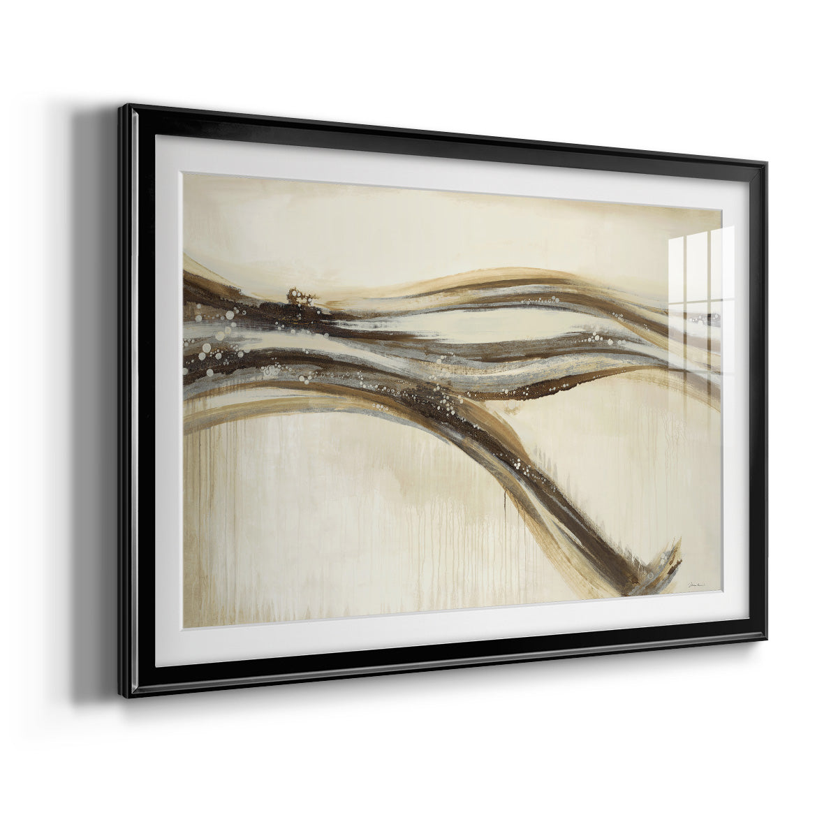 Catching a Metallic Wave - Modern Framed Art Print