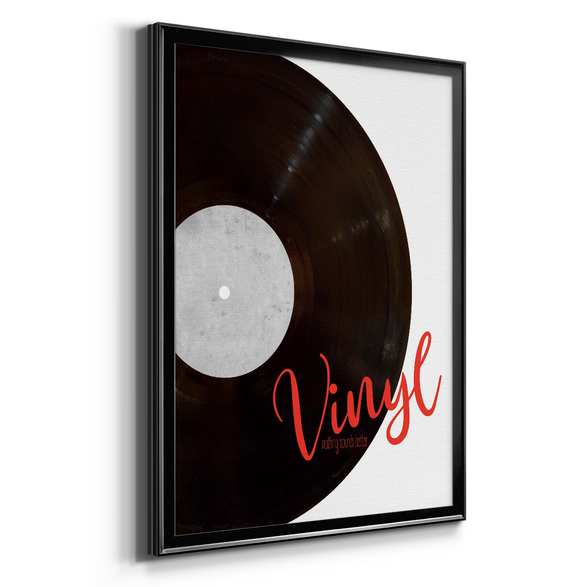 Vinyl - Modern Framed Canvas Print