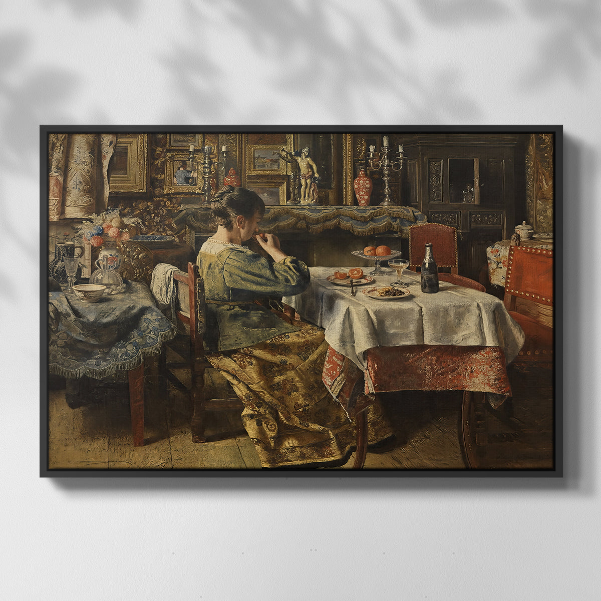 The Meal (De maaltijd), c. 1885 - Floater Framed Canvas Print