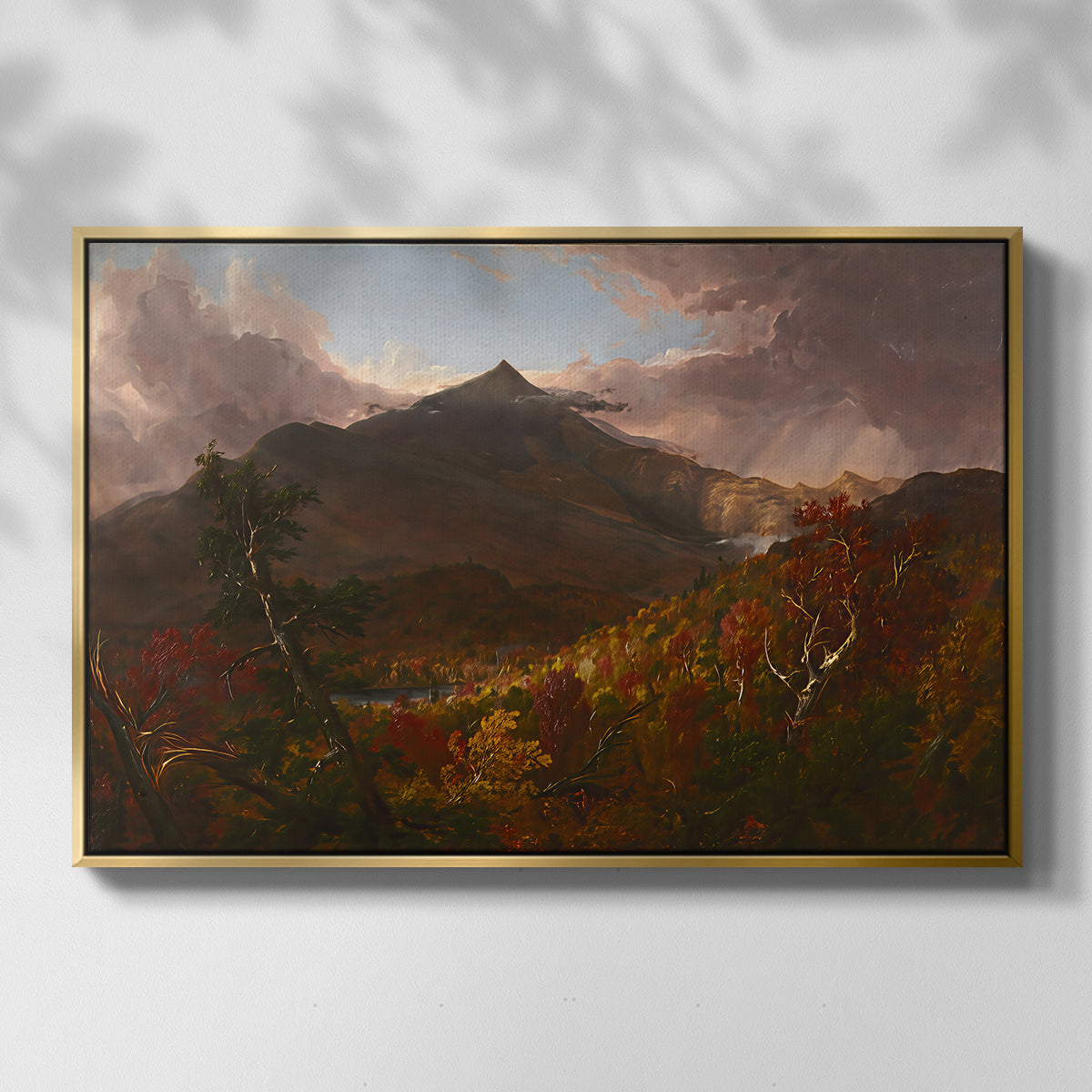 View of Schroon Mountain, Essex County, New York, After a Storm, 1838 - Floater Framed Canvas Print