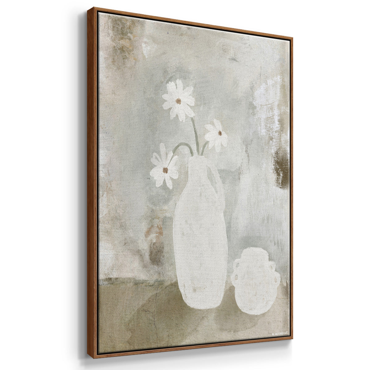 Sunday Blooms Framed Premium Gallery Wrapped Canvas - Ready to Hang